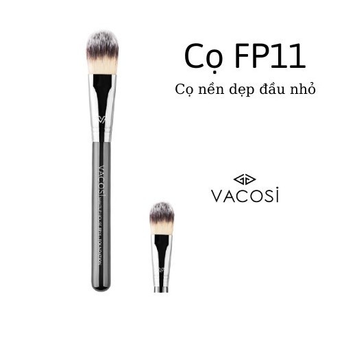 Cọ tán kem nền đầu dẹp﻿ Vacosi FP11 bản﻿ cao cấp