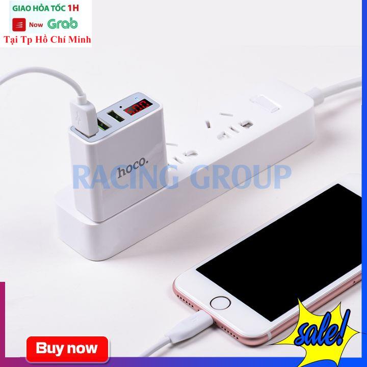 Củ Sạc Nhanh Hoco C15 3 Cổng 5V-2.4A Có Led Hiển Thị - Bảo Hành 12 Tháng