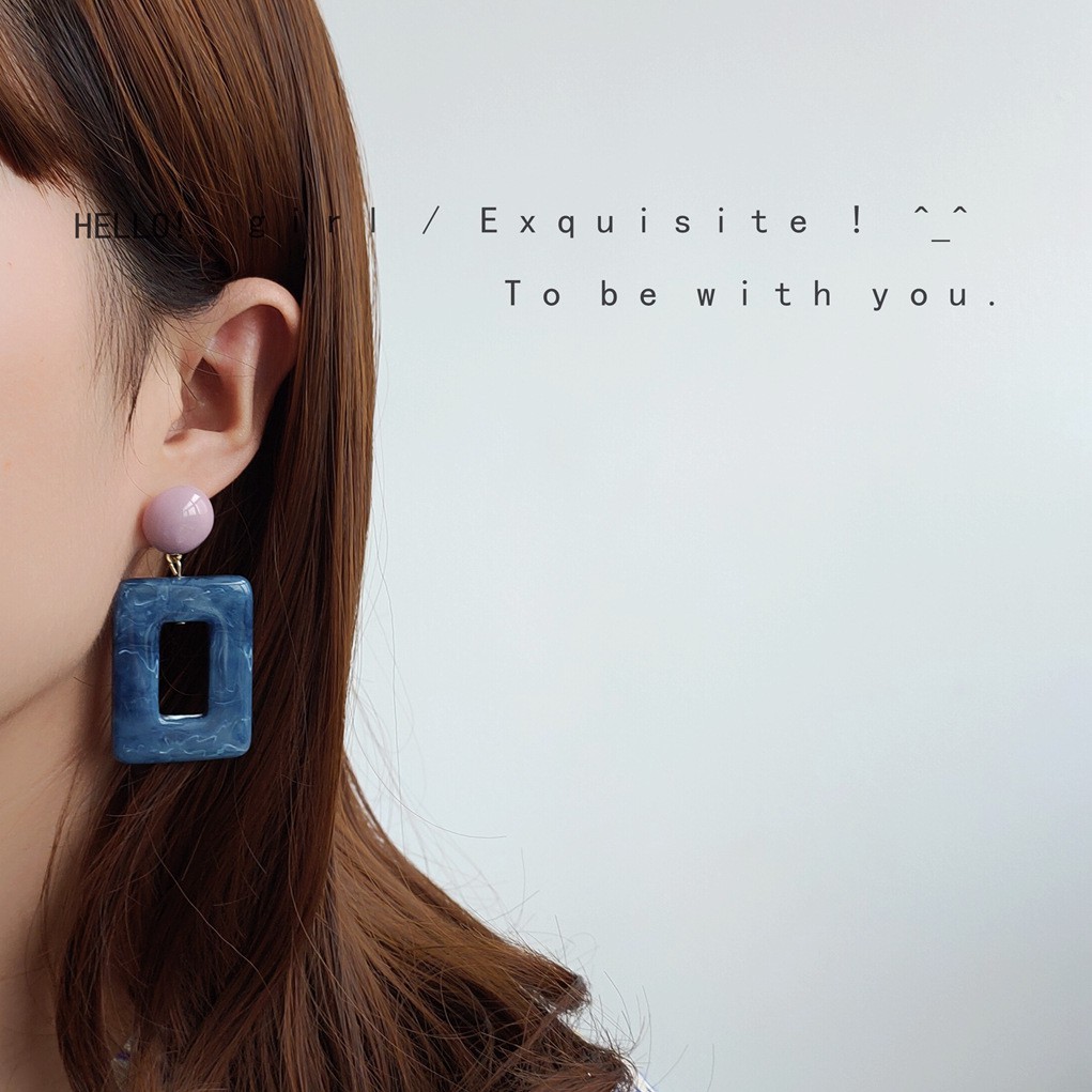 Bông tai thiết kế - phong cách hàn quốc - set xanh biển cả #B569-570