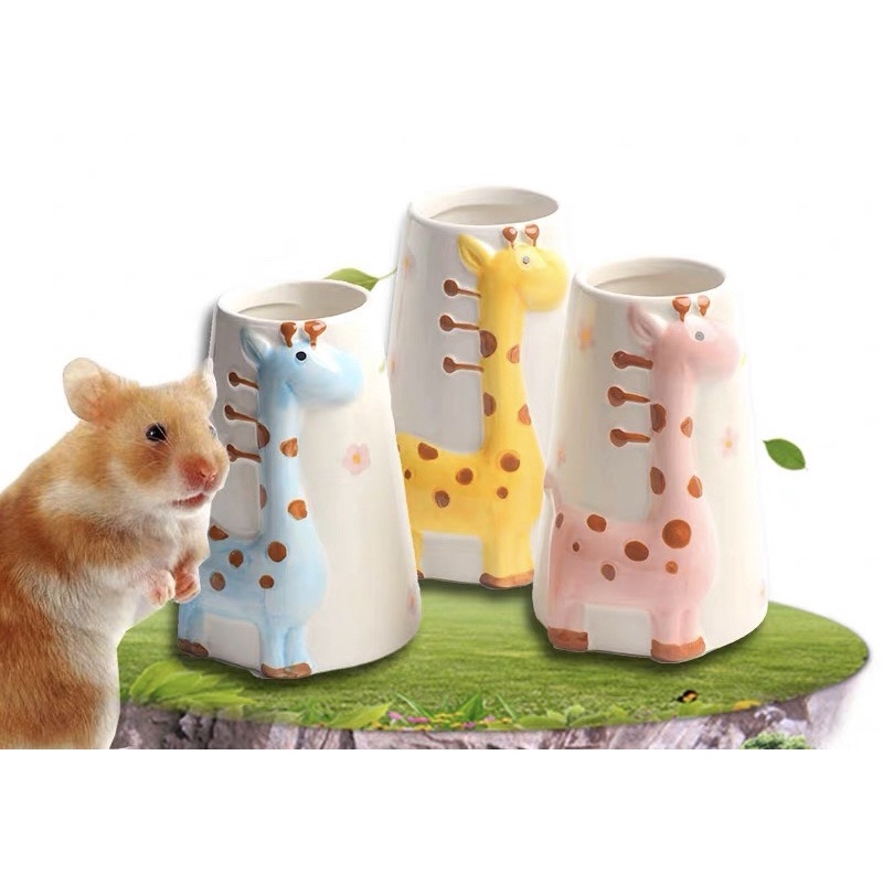 đế sứ bình nước con hươu dành cho hamster/ đuôi mập