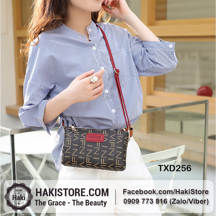 Túi đeo chéo nữ đẹp kiêm ví có 2 ngăn thời trang TXD256