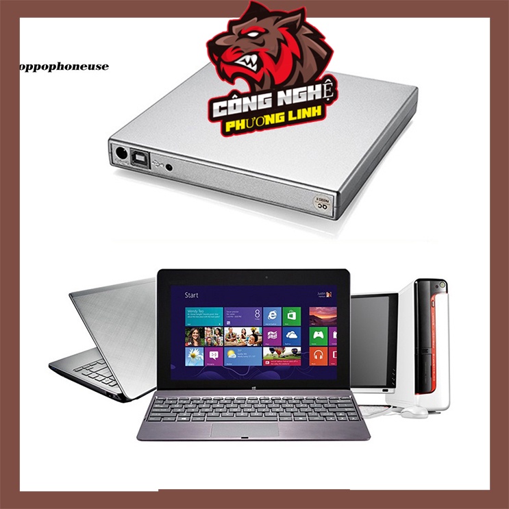 Đầu đọc đĩa CD-RW DVD thiết kế dùng rời kết nối cổng USB dành cho máy tính/laptop