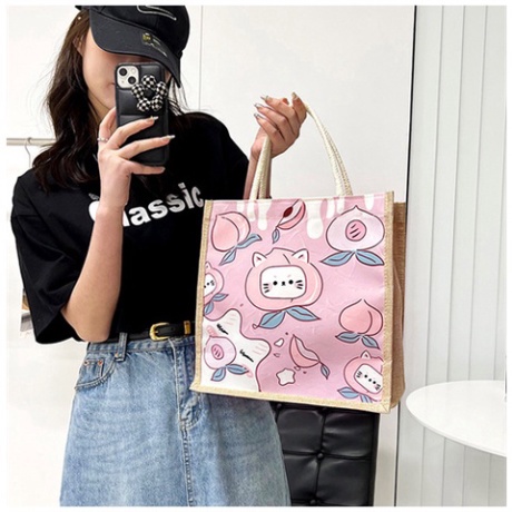 Túi Cói Đi Biển Mini vintage đẹp Merci Tote LUHAZO đi chơi du lịch cao cấp loại 1 Quảng Châu K5T4-2