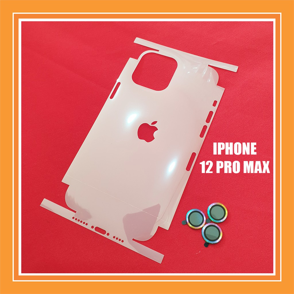 Miếng dán PPF full lưng viền Iphone 12 Pro Max - Dán mắt camera Iphone 12 Pro Max