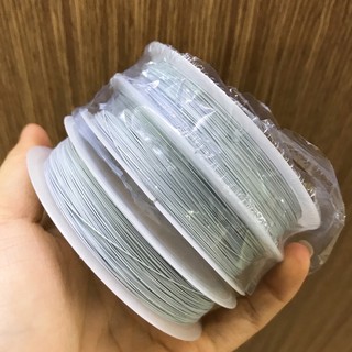 Dây Kẽm Trắng Làm Mồi Xỏ Chuỗi Trang Trí Handmade 0,3mm Dài 100m