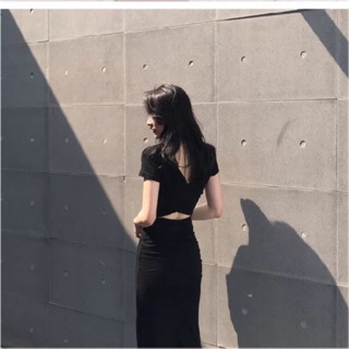 Váy body hở eo lưng sexy