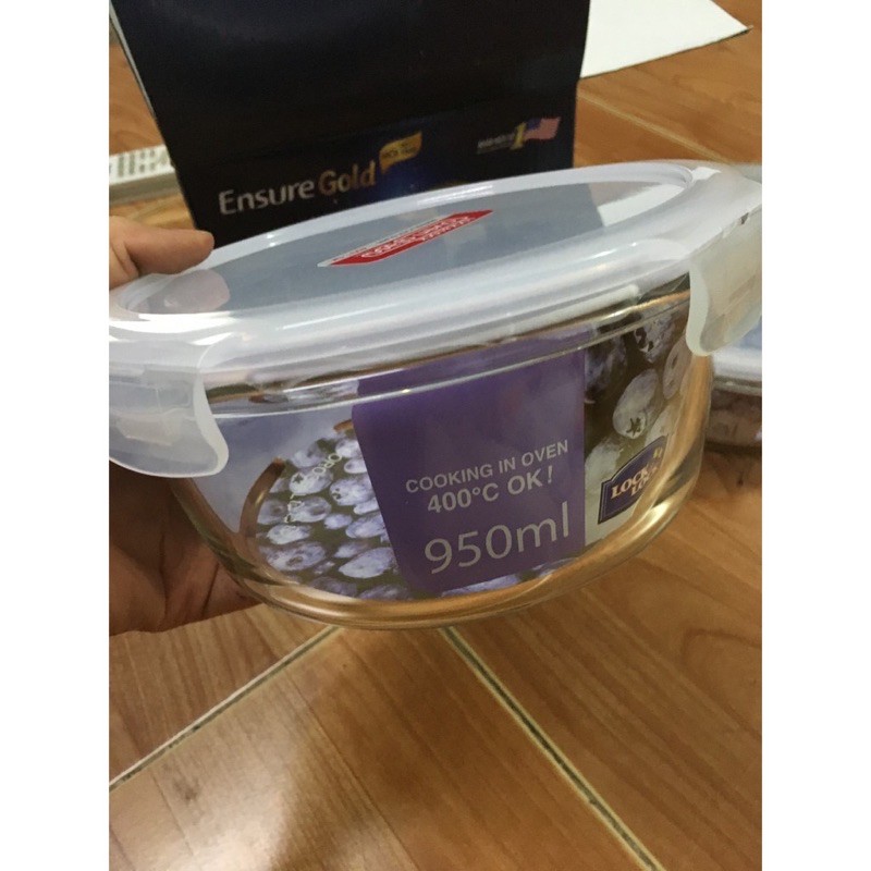 Thố Lock Lock 950ml hkm sữa Ensure