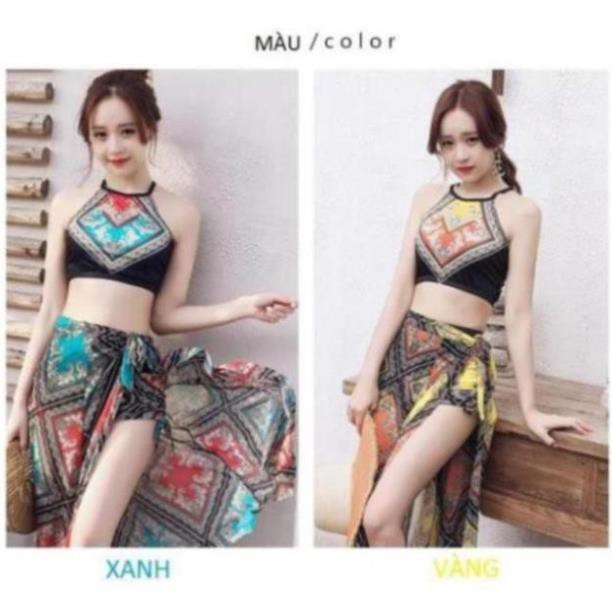 Bộ bikini nữ - Bộ đồ đi biển - Bộ đồ bơi nữ 3 chi tiết cực kì sang chảnh | BigBuy360 - bigbuy360.vn