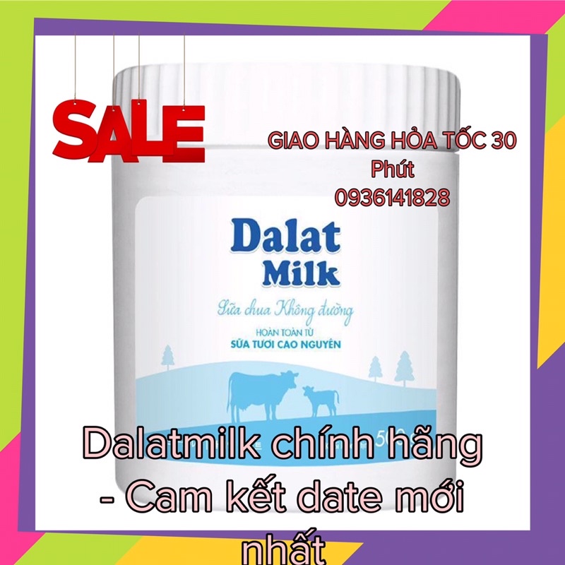 Dalatmilk Sữa chua ăn 500gr không đường Dalatmilk