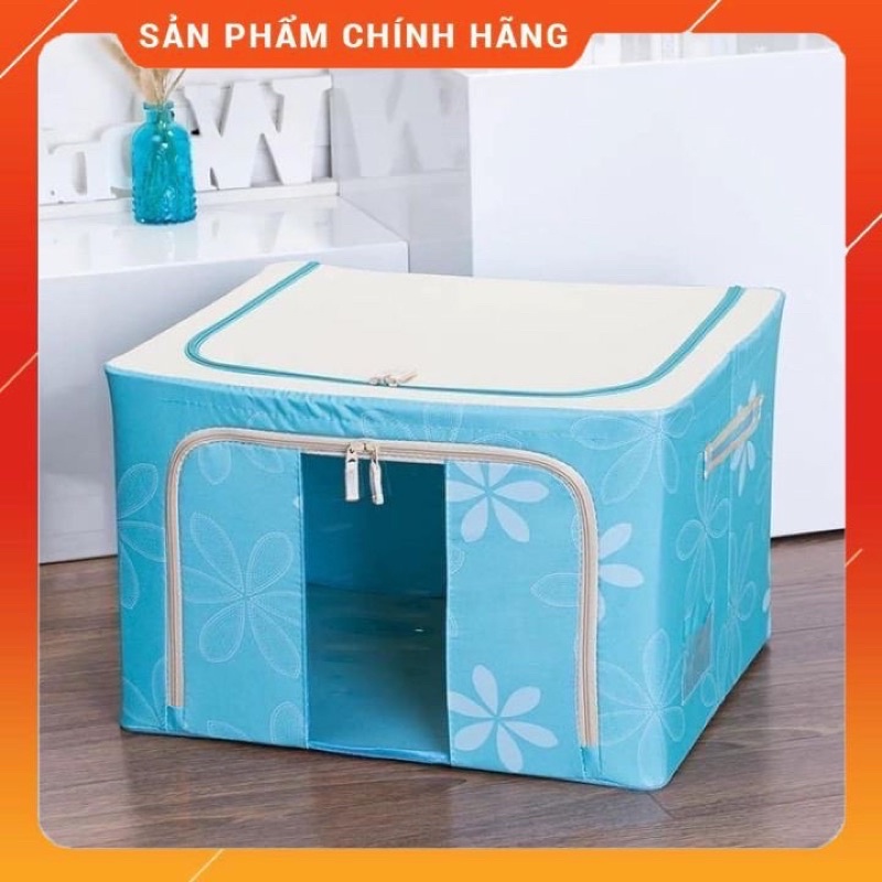 [Khung Thép] Hộp Đựng Đồ Khung Sắt Túi Đựng Chăn Màn Quần Áo 66L