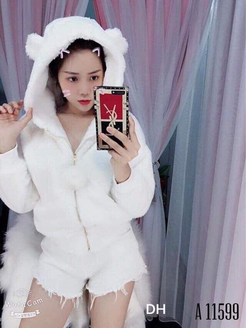 [Mã WA12150 giảm 20k đơn 150k] Áo lông tai gấu 2 lớp DHU643 | BigBuy360 - bigbuy360.vn