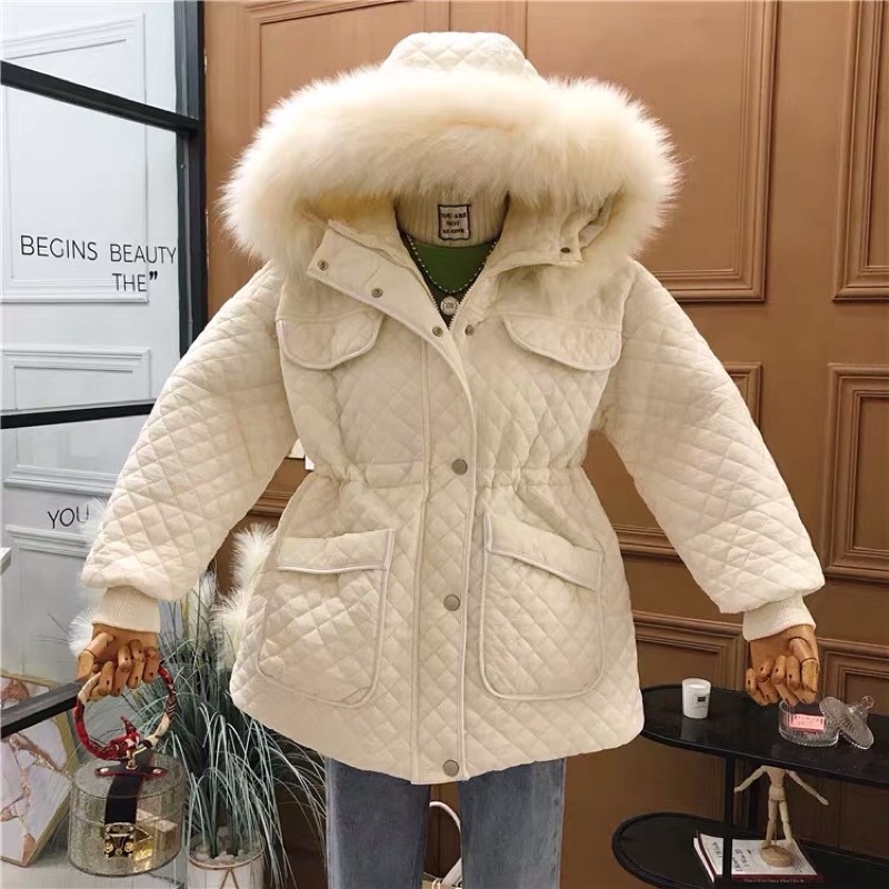 Áo Phao Trần Trám Có Mũ Lông Nhiều Màu | Tomjune Shop KP001