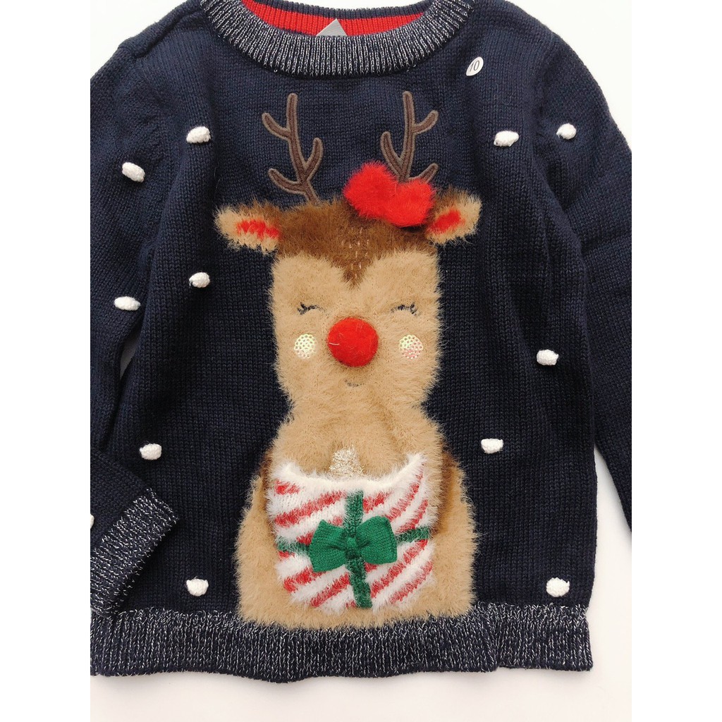 Áo len Noel cực xinh hình nổi 3D cho bé