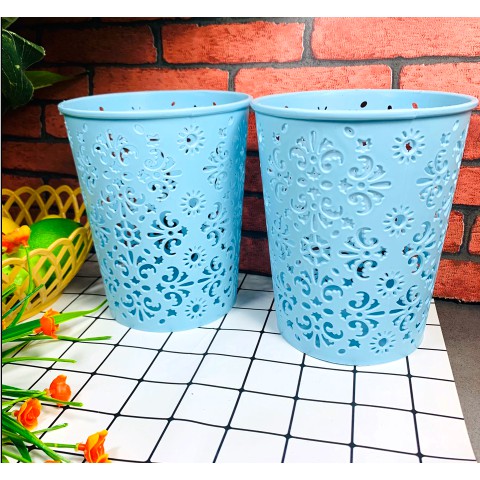 Sọt Tròn Hoa Văn Đựng Đồ Decor - DBC