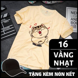 Takan Store ÁO PHÔNG MÈO AMI - ÁO THUN TAY NGẮN CỔ TRÒN - MÀU VÀNG NHẠT (SGK019VN) Takan Store