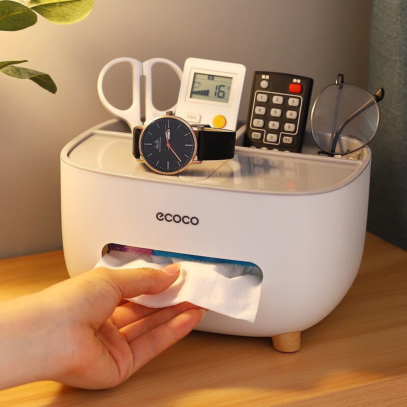 Hộp đựng giấy ăn để bàn ECOCO cao cấp đa năng, gọn gàng tiện dụng - QM.DNE2009
