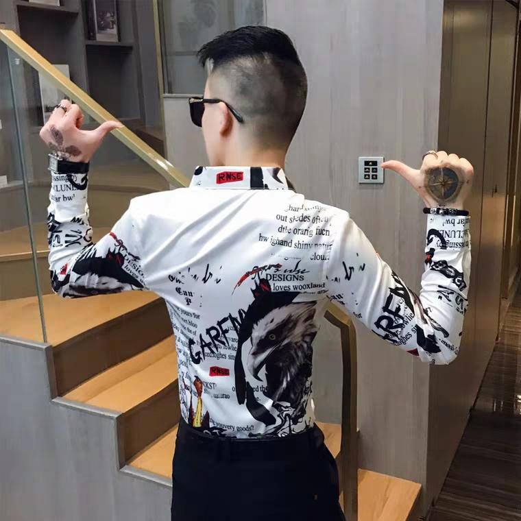 Áo Sơ Mi Nam Họa Tiết in 5d Cực Chất Chim Ưng trắng . | BigBuy360 - bigbuy360.vn