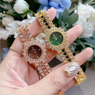 Đồng hồ nữ bs đính đá mặt hoa cao cấp - đồng hồ thời trang nữ dây đính đá - bảo hành 6 tháng