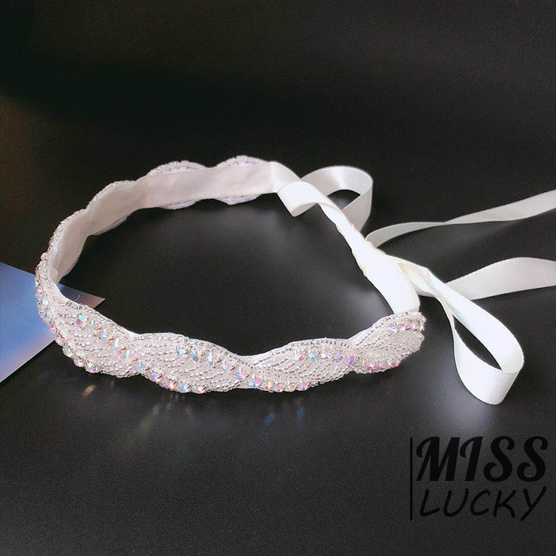 Cài tóc trang điểm đính đá lấp lánh thời trang thanh lịch cho nữ