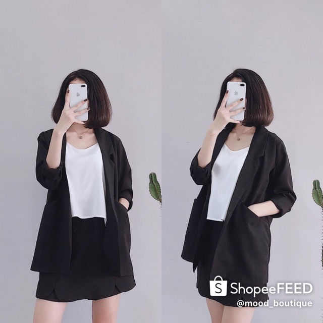 ÁO BLAZER KẺ NỮ HÀNG VNXK