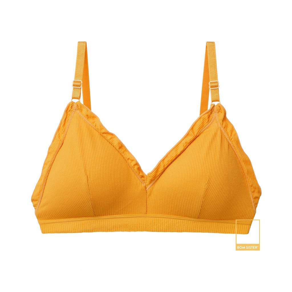 [Mã FARSBRBOM1 giảm 10% đơn 99K] Áo lót không gọng mút mỏng thun gân màu trơn nâng ngực tự nhiên BOM SISTER BR7015 | BigBuy360 - bigbuy360.vn