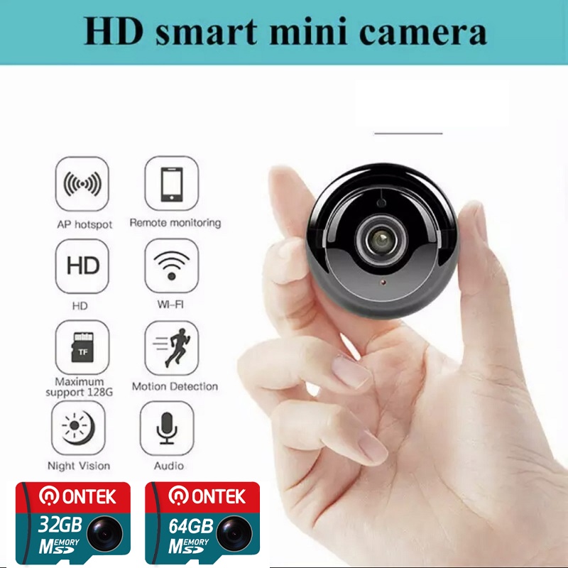 Camera IP V380 Hồng ngoại Wifi Không Dây Mini Full HD 1080P có báo động chống trộm