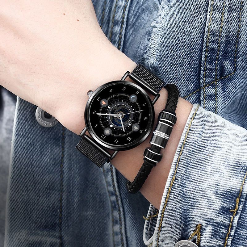 Genshin impact xem anime hoạt hình Klee Keqing ZhongLi Hutao xung quanh nam và nữ sinh viên đồng hồ thạch anh không thấm nước D04F