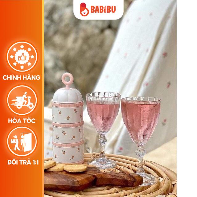 Hộp Chia Sữa 3 Ngăn Hình Gấu Thỏ Phong Cách Hàn Quốc Babibu - HCS3N