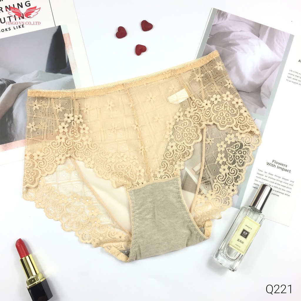 [Mã WABR192 giảm 10% đơn 250K] VINGO Quần Lót Nữ Ren Sheer Xuyên Thấu Gợi Cảm Phối Viền Ren Mềm Đẹp Sexy Q221 VNGO | BigBuy360 - bigbuy360.vn