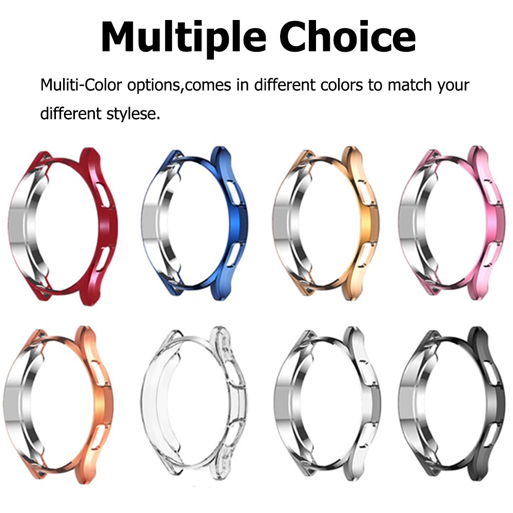 Miimall Samsung Galaxy Watch 4 Classic 42mm 46mm Ốp Lưng,Mềm TPU Mạ Điện Thoáng Khí Nửa Gói Chống Rơi Vỏ Bảo Vệ Cho Galaxy Watch 4 Classic Case