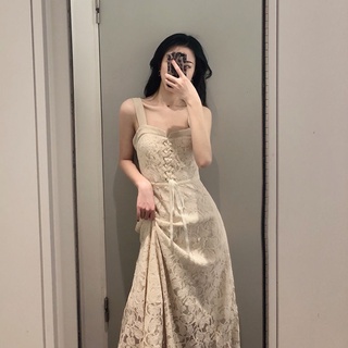 Đầm nữ Midi Đầm mùa hè Không tay Thời trang Retro Thường Slip Dress