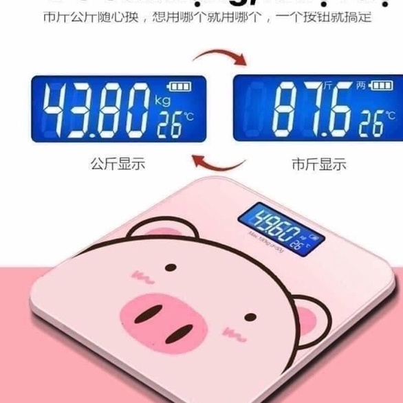 Cân điện tử sức khoẻ gia đình Heo Hồng