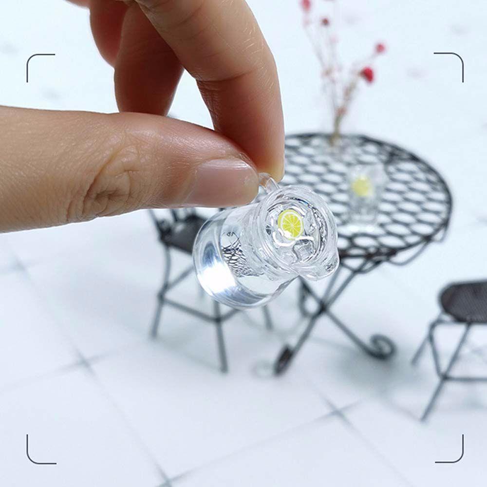 Bộ Ly Nước Chanh Mini Trong Suốt Trang Trí Nhà Búp Bê 1 / 12