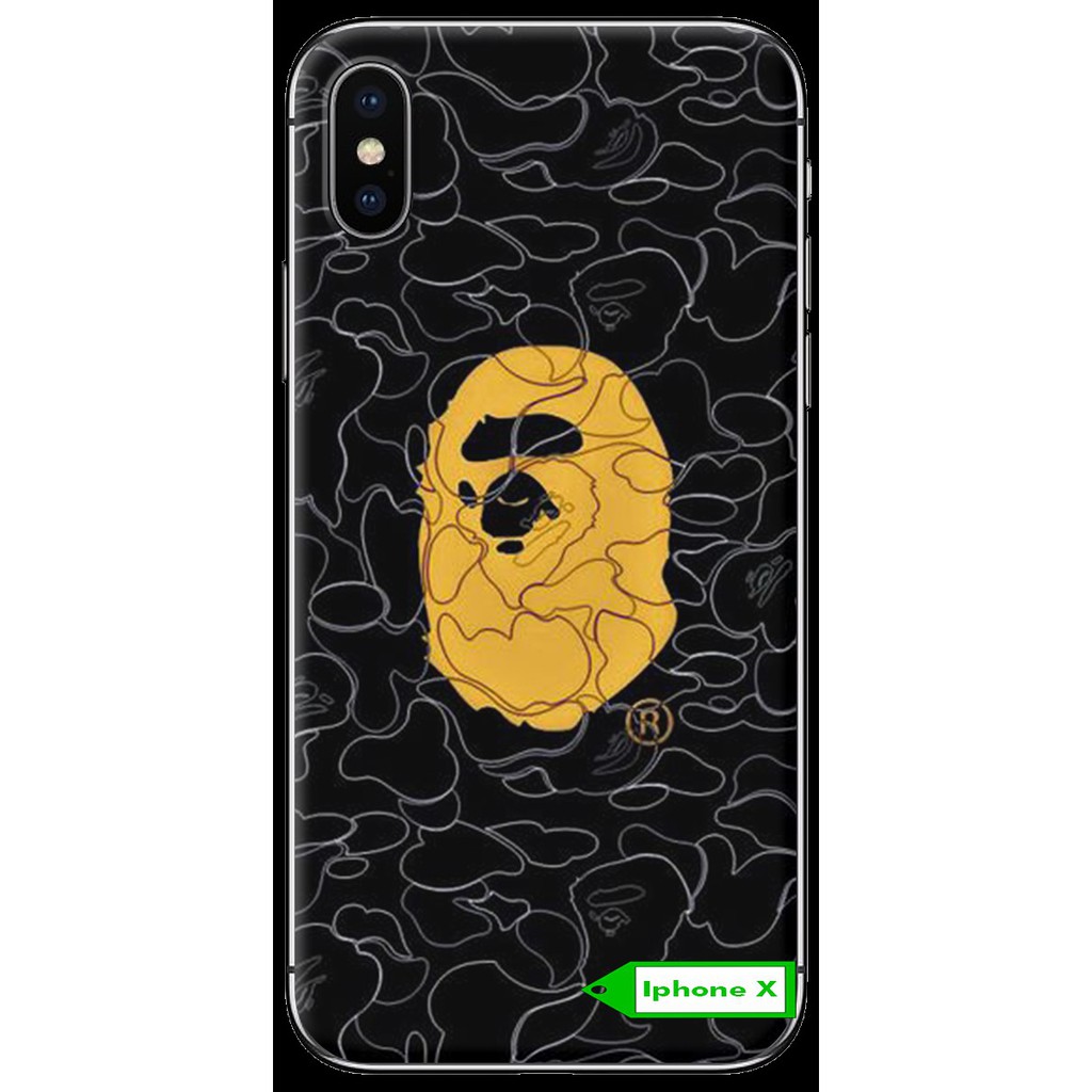 Ốp Lưng Iphone 5, 5s 6, 6s, 6 Plus, 6s Plus, 7,8, 7 Plus, 8 Plus, X Bape Icon