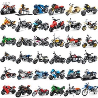 【thanh lý kho】Các khối xây dựng Senbao tương thích với Lego Kawasaki Ducati Harley mô tô phân nhỏ lắp ráp và chèn trò c