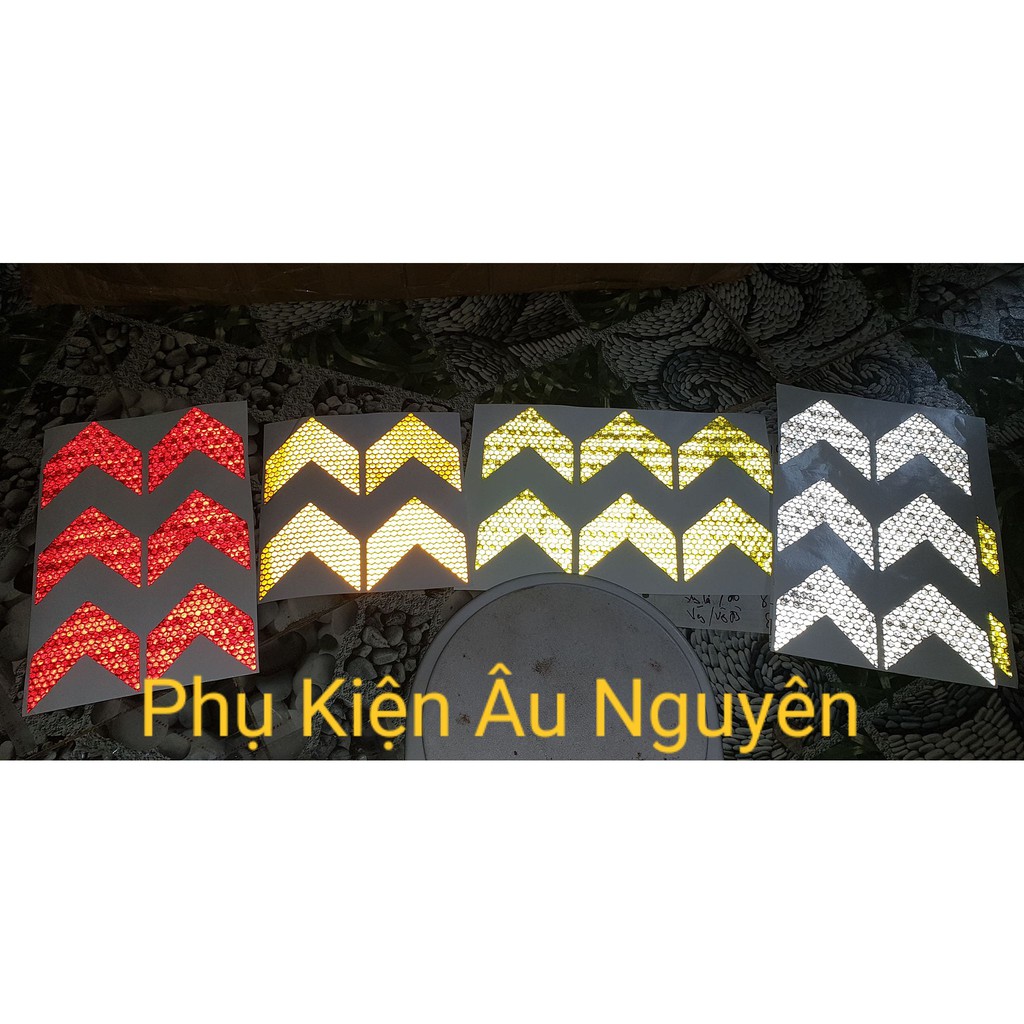 Sticker phản quang các loại dán nón, dán xe - Bán theo combo / gói