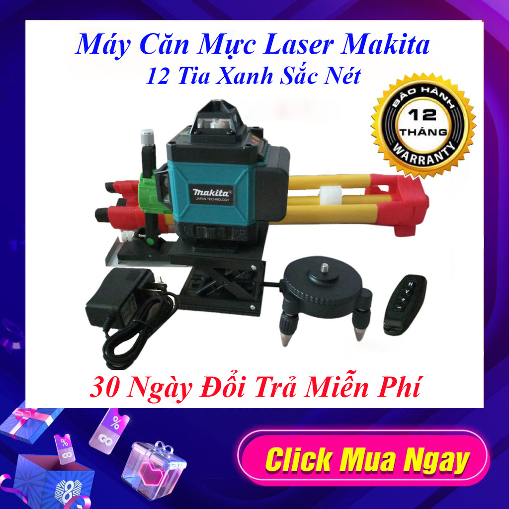 hàng chính hãng Máy bắn cốt, máy cân bằng laser, máy cân mực laze 12 tia xanh. Nhật bản 1 đổi 1