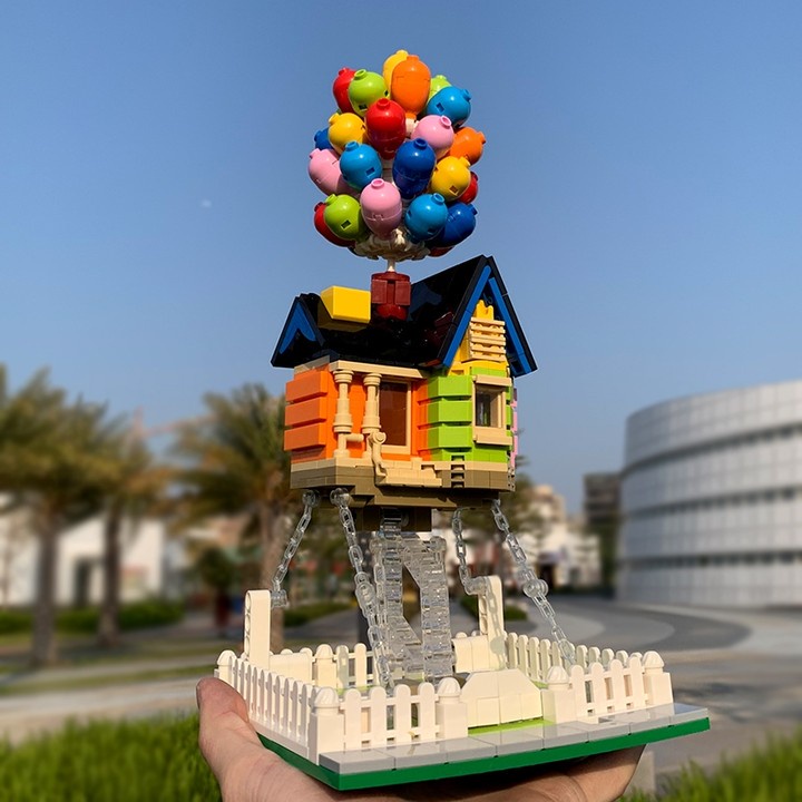 Mô hình Đồ chơi Lắp ráp Nhà bóng bay UP pixar Floating Balloon House disney MOC tự cân bằng lực DK 7025