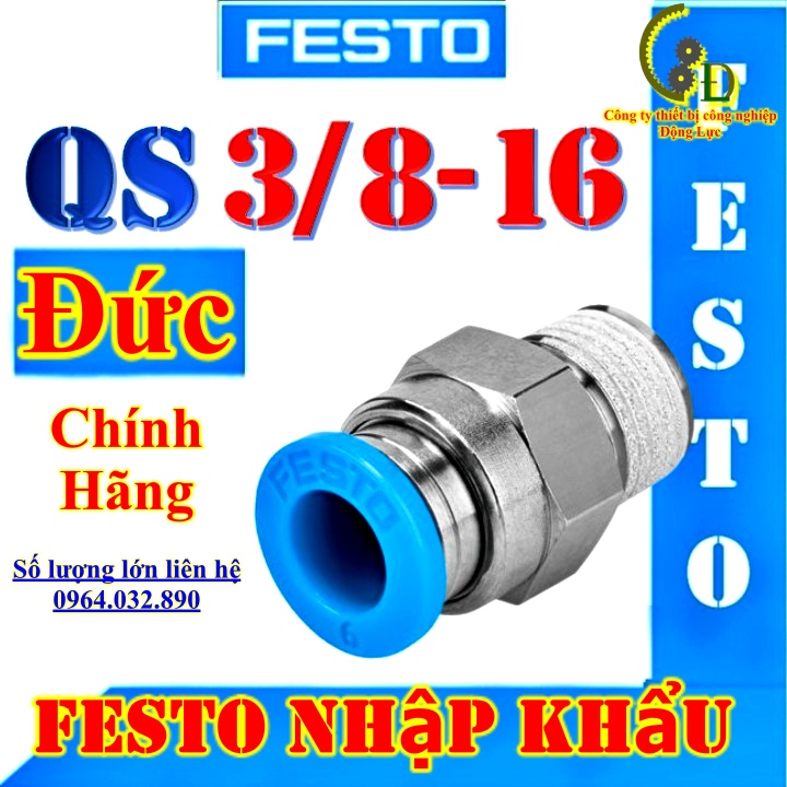 Khớp nối nhanh ren ngoài dây hơi máy khí nén festo Đức ✴️Chính Hãng✴️