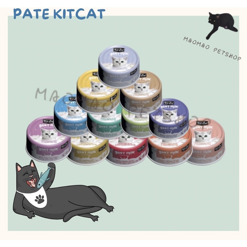 Pate Sữa Dê KITCAT Goat Milk Lon 70GR Cho Mèo