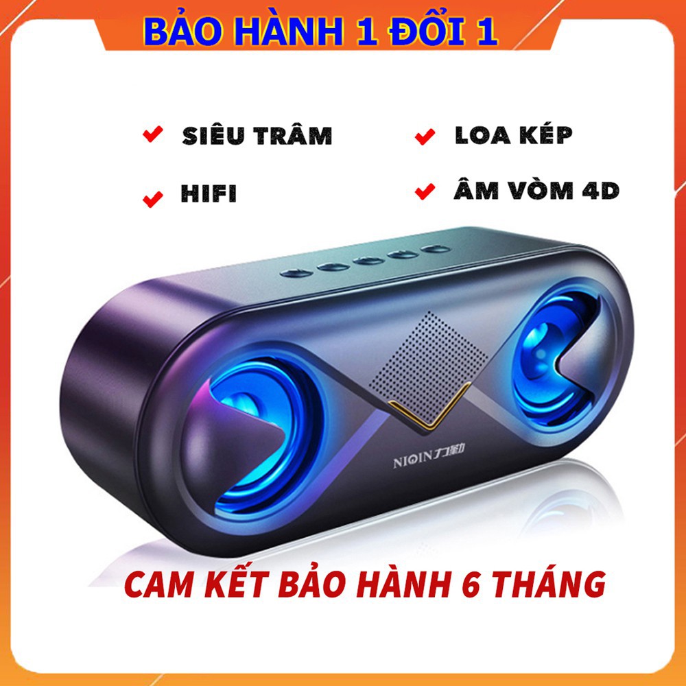 Loa Bluetooth Không Dây S6 Chính Hãng Có Đèn Led Nháy Theo Nhạc - Âm Thanh Cực Đỉnh, Dung Lượng Pin Lớn - ENZO