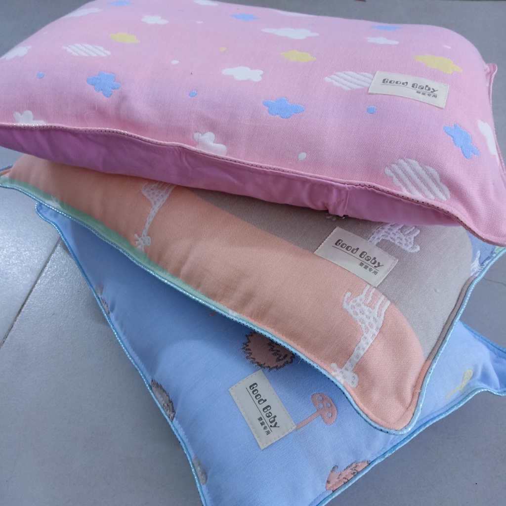 Gối bông cho bé 100% cotton chính hãng TOPAZ kích cỡ 30 x 50 siêu đáng yêu mềm mịn êm ái dành cho bé yêu
