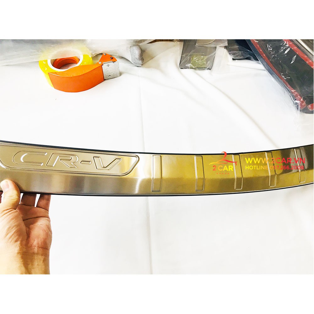 Ốp Chống Trầy Cốp Ngoài Xe Honda CRV 2018-2020, chất liệu inox