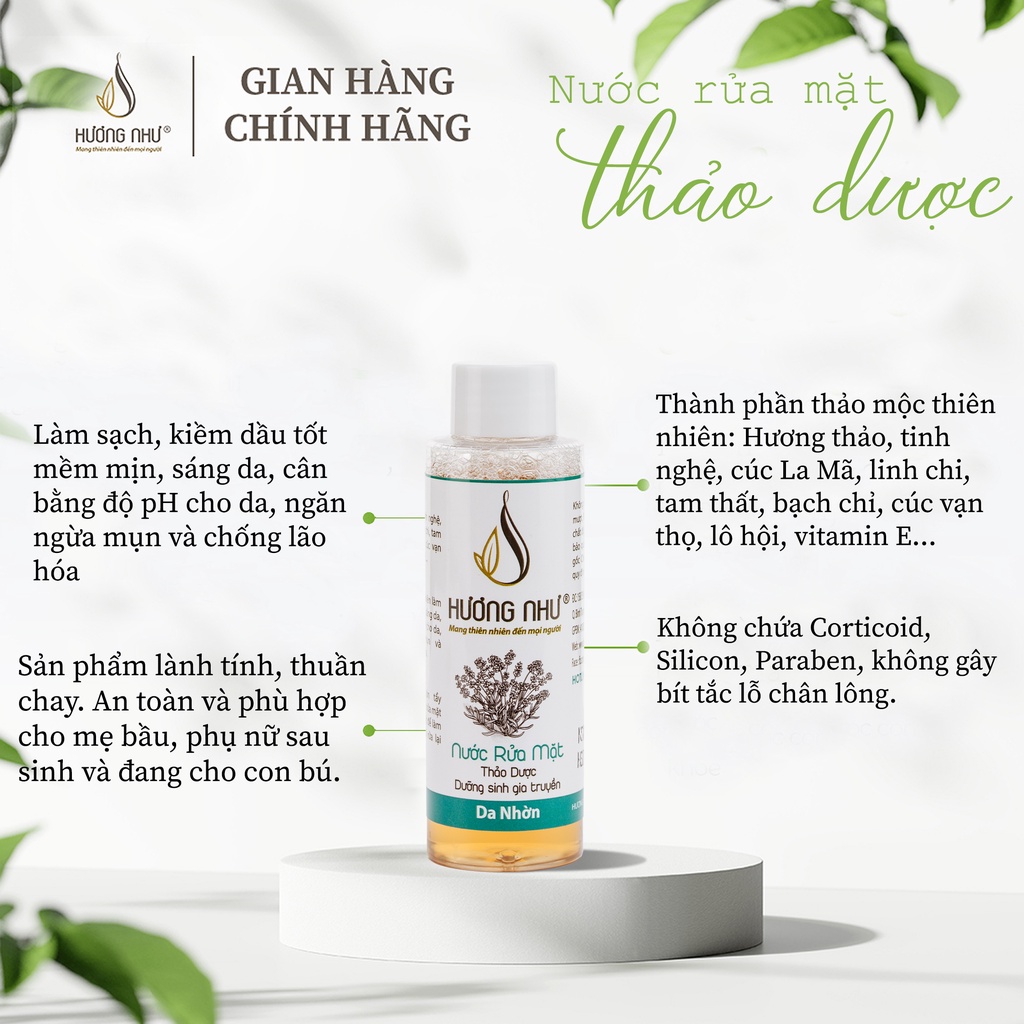 Nước Rửa Mặt Thảo Mộc Làm Sạch Da Hương Như Handmade - 100ml