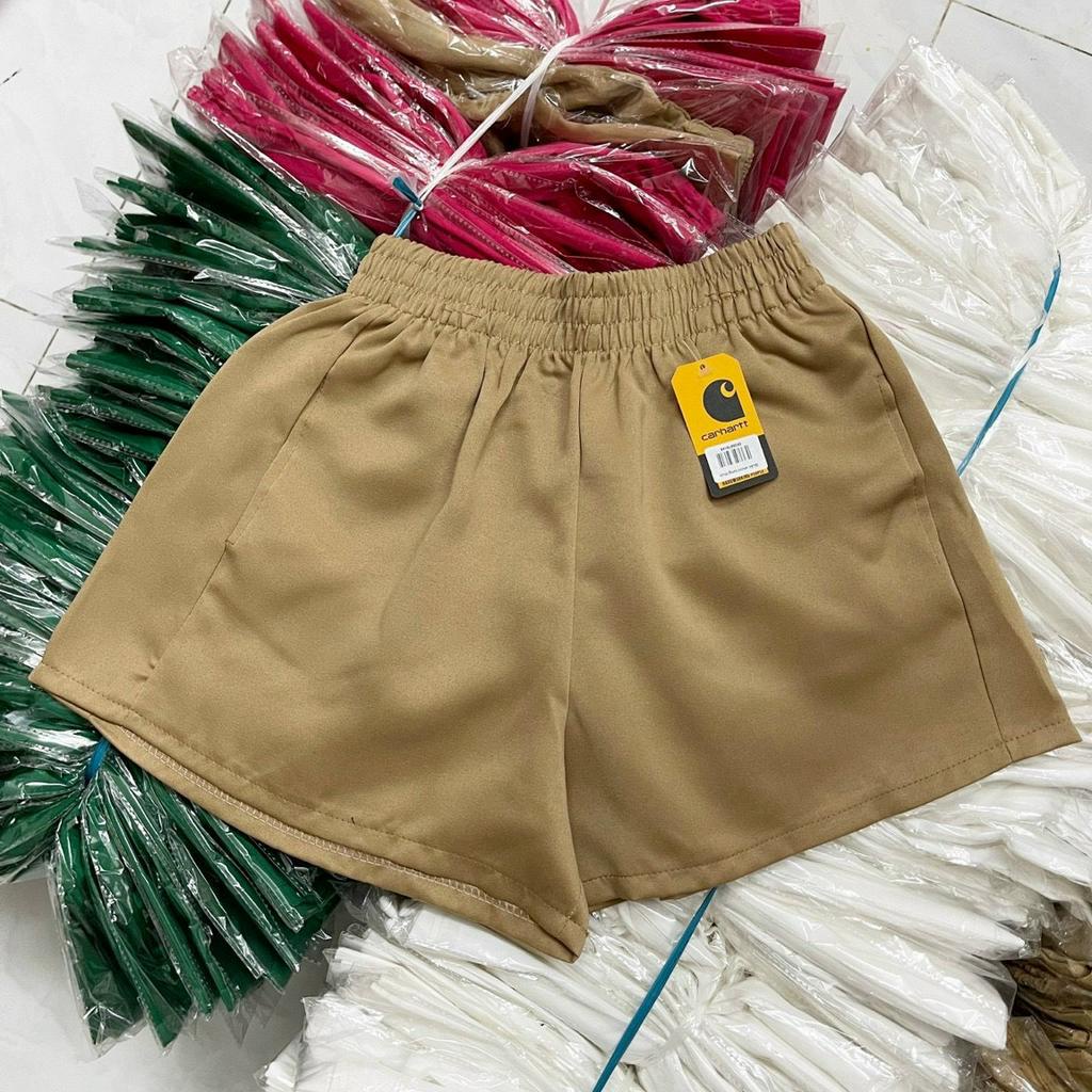 quần short lưng chun dáng xòe chất vải bóng nhẹ ảnh thật
