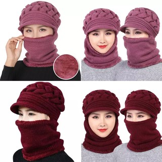Mũ Mẹ Mùa Đông Mũ Len Nữ Cổ Điển Mũ Đi Xe Đạp Chống Gió Mùa Thu Đông Cho Người Trung Niên Và Người Già Dày Dặn Bằng