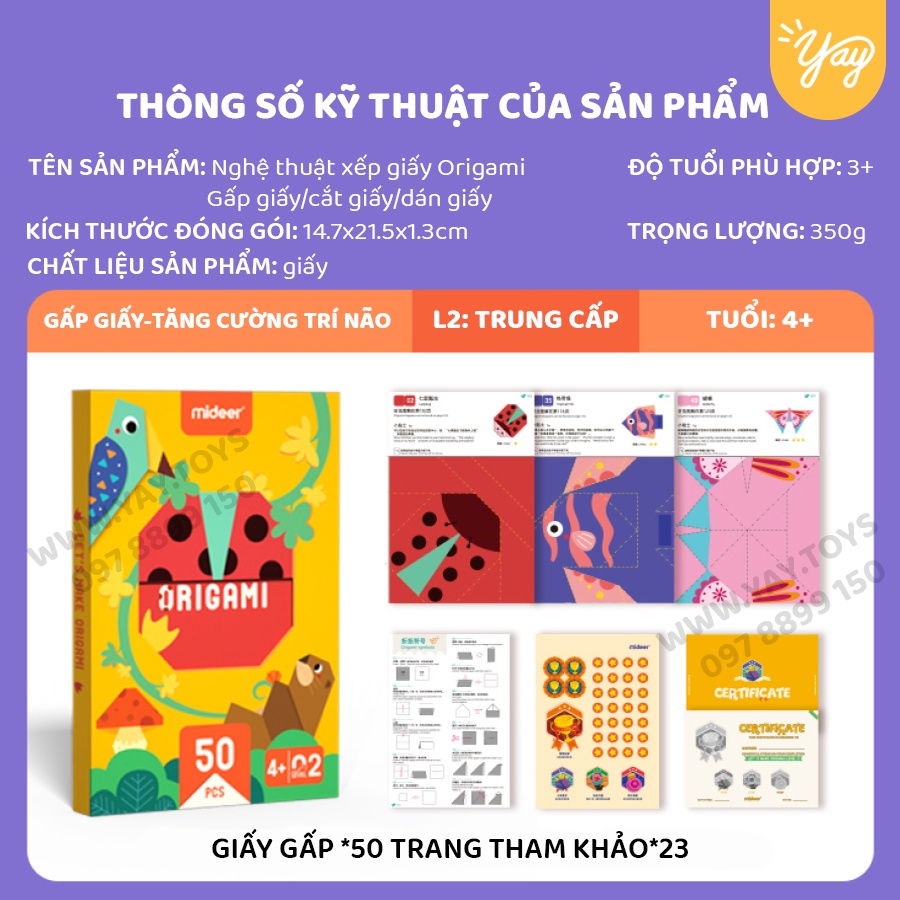 ORIGAMI 3D Chuyển Động Cho Trẻ từ 3+ - 8+ - Mideer