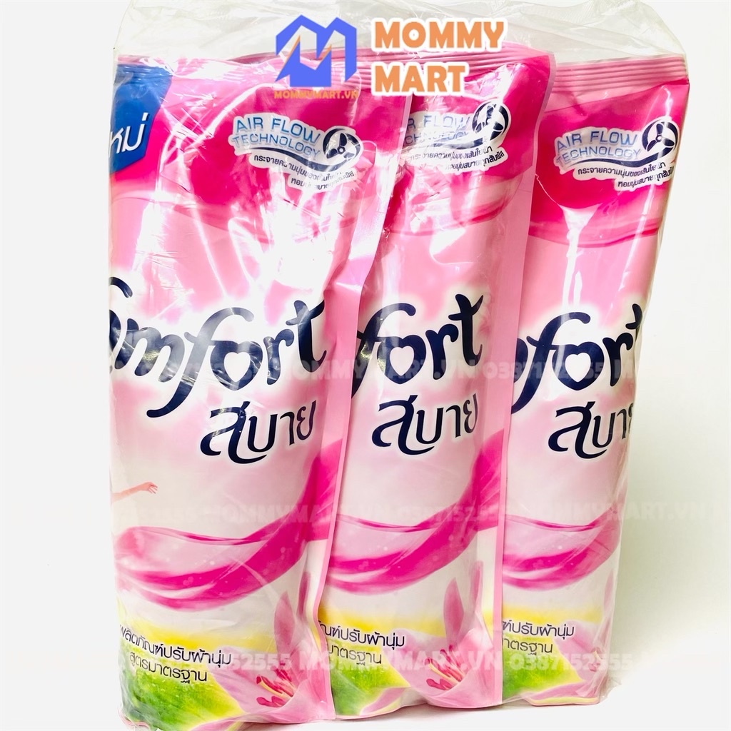 COMBO 3 Túi Nước xả vải Comfort 580ml nhập khẩu nội địa Thái lan lưu hương 48h - MommyMart