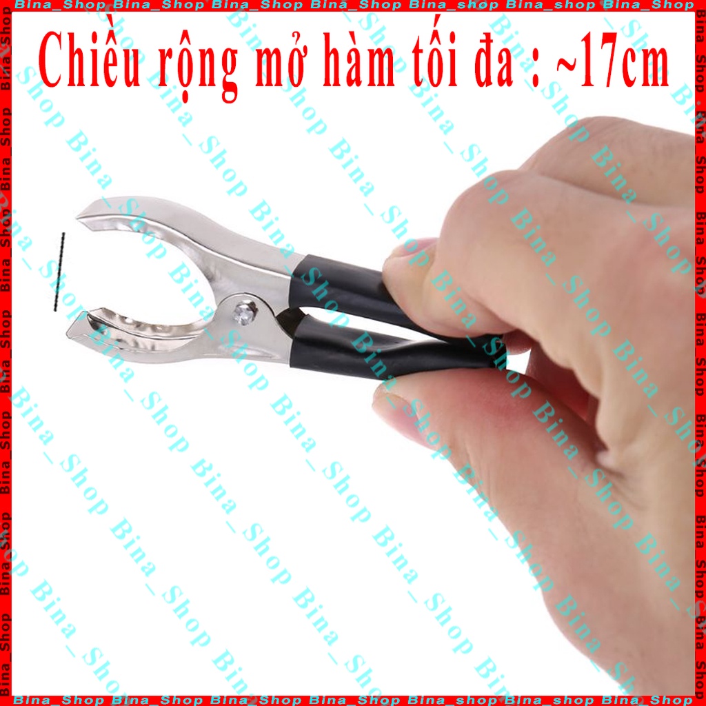 Đầu kẹp cá sấu 70mm, kẹp ắc quy màu đỏ/đen