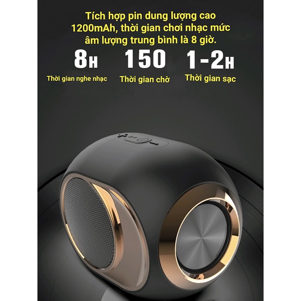 Loa Bluetooth Không Dây X6 Âm Siêu Trầm Bass Mạnh